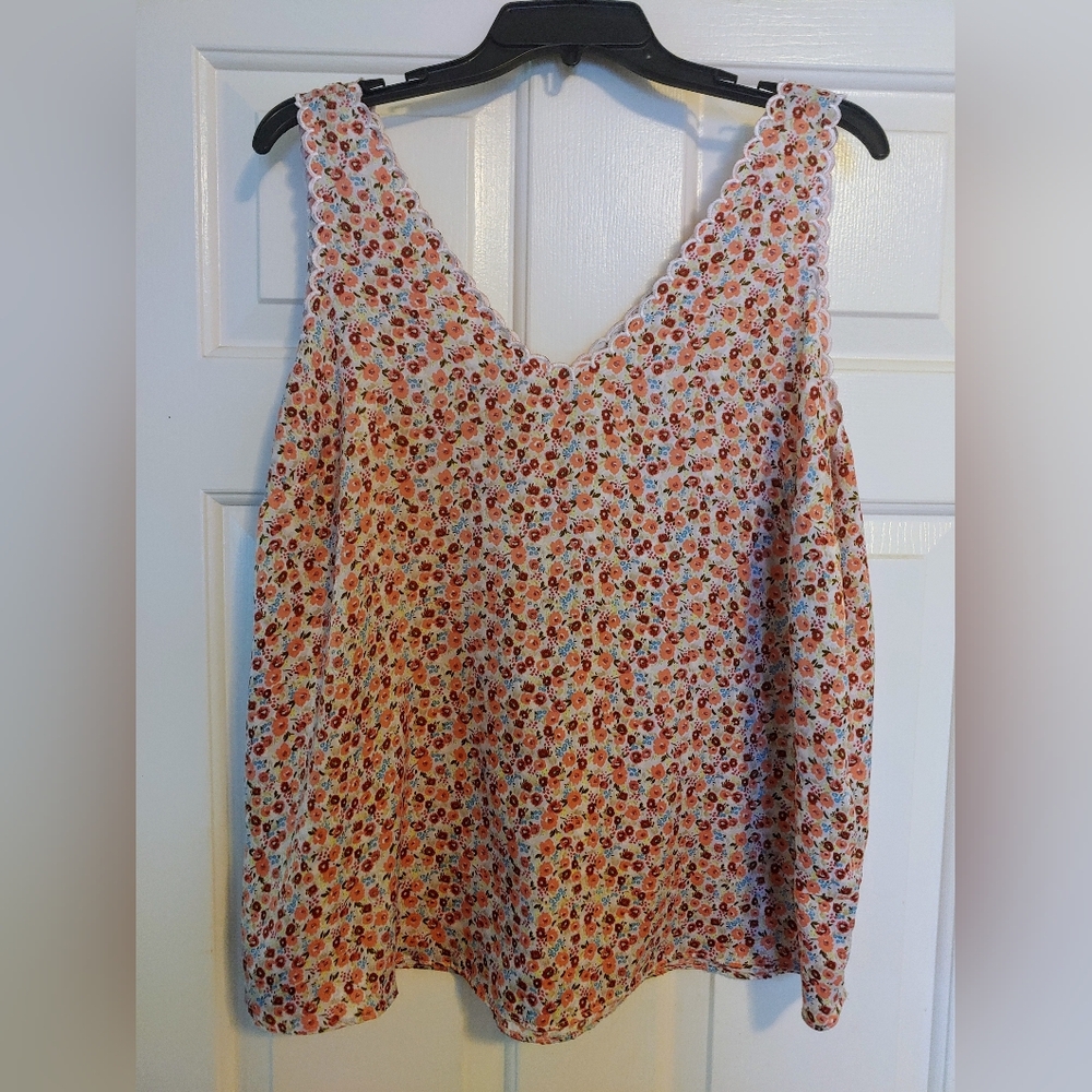Lauren Conrad Sleeveless Floral Tank